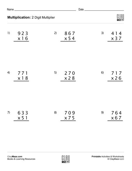 multiply 3 digit by 2 digit